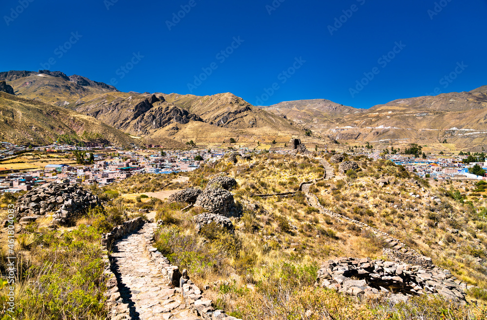 Pre-Incan ruins at Chivay in Peru