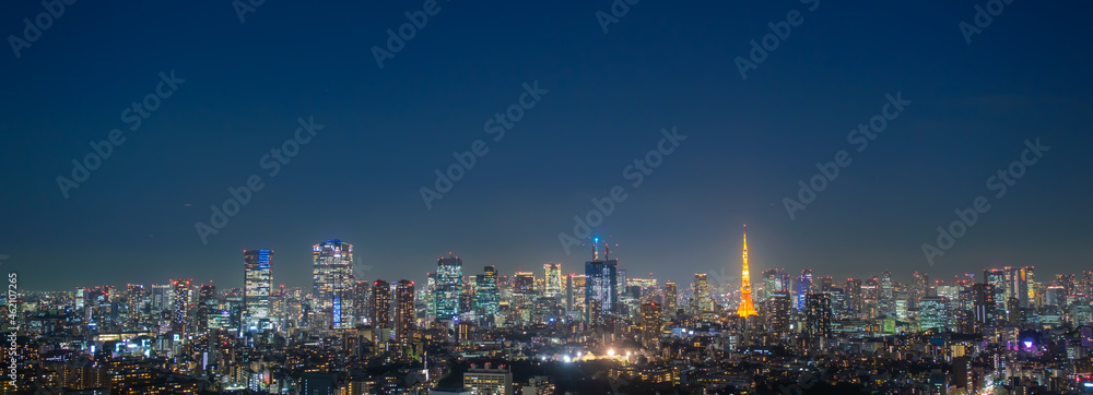 東京の夜景　パノラマ