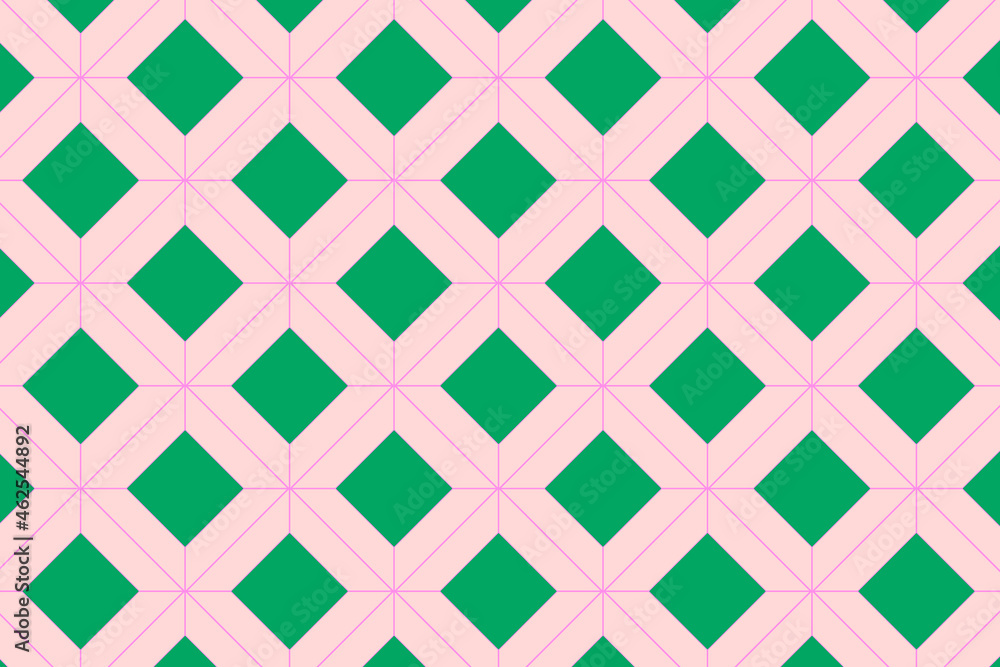 Pink background, cute geometric pattern, colorful design vector