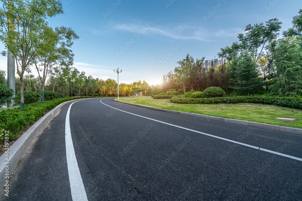 城市道路和绿化带