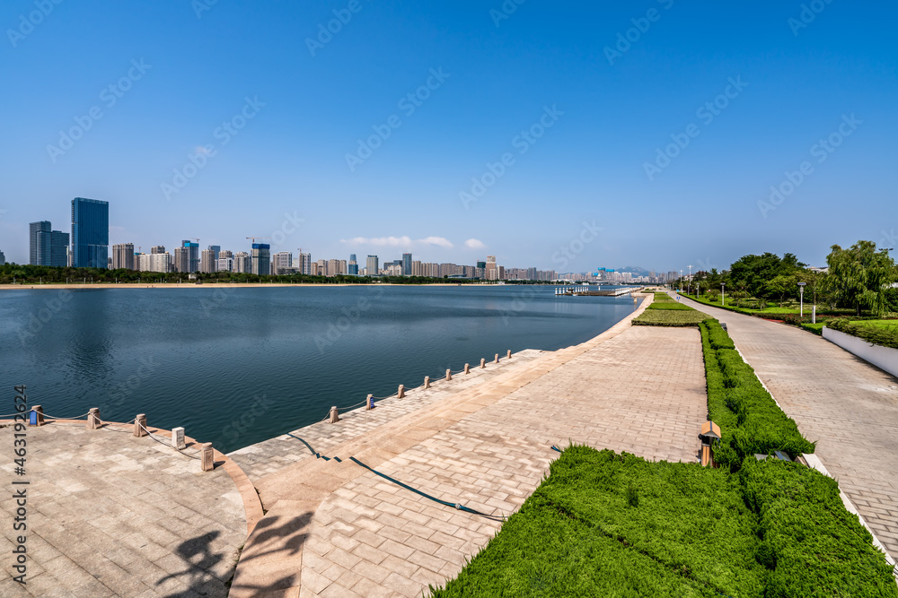 中国日照美丽的海岸线建筑景观