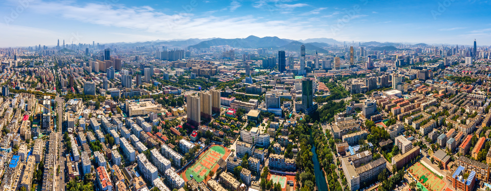 Aerial photography of the main city of Jinan