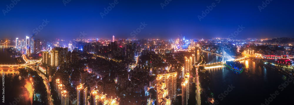 中国福建省福州市城市夜景