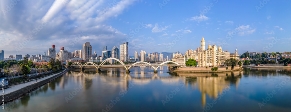 Cityscape of Fuzhou City, Fujian Province, China