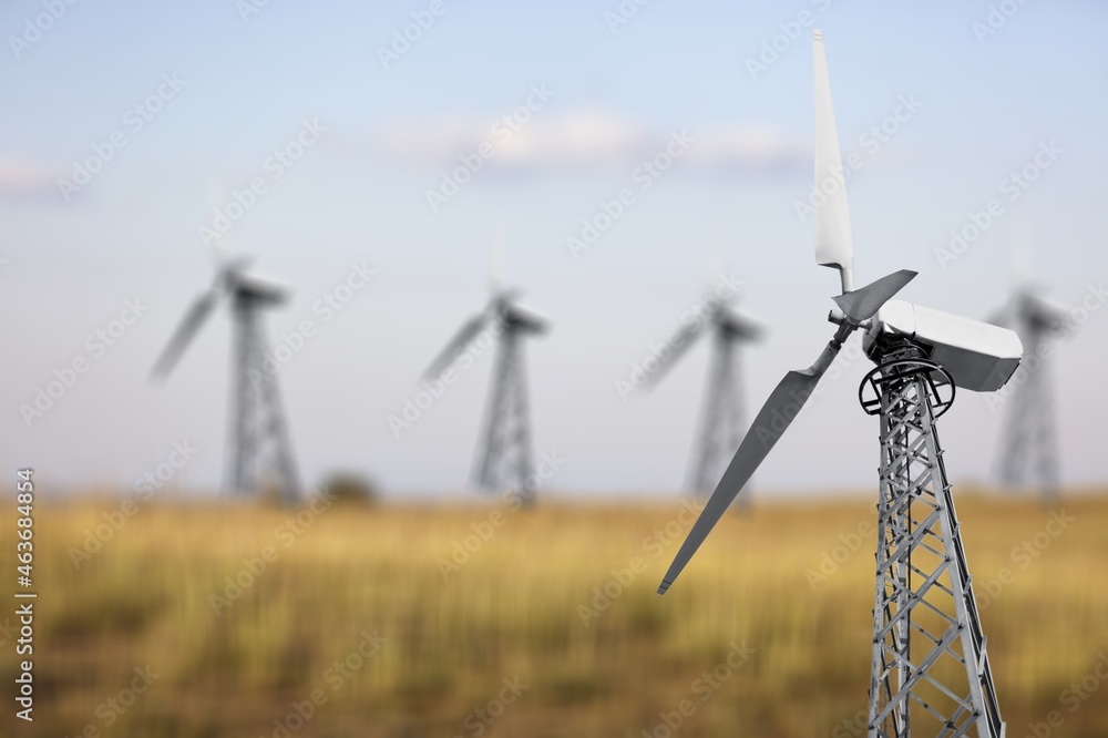 Wind turbines for electric power production in nature