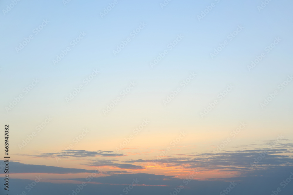 View of beautiful sky with clouds at sunrise