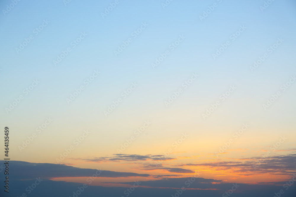 View of beautiful sky with clouds at sunrise