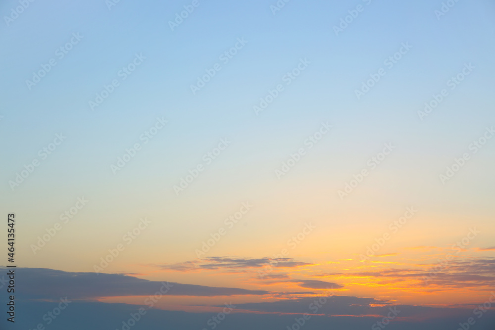 View of beautiful sky with clouds at sunrise