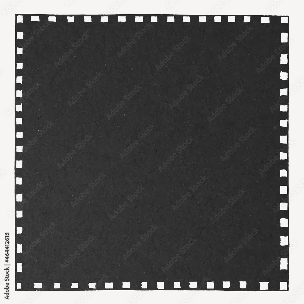 Black and white square frame vector