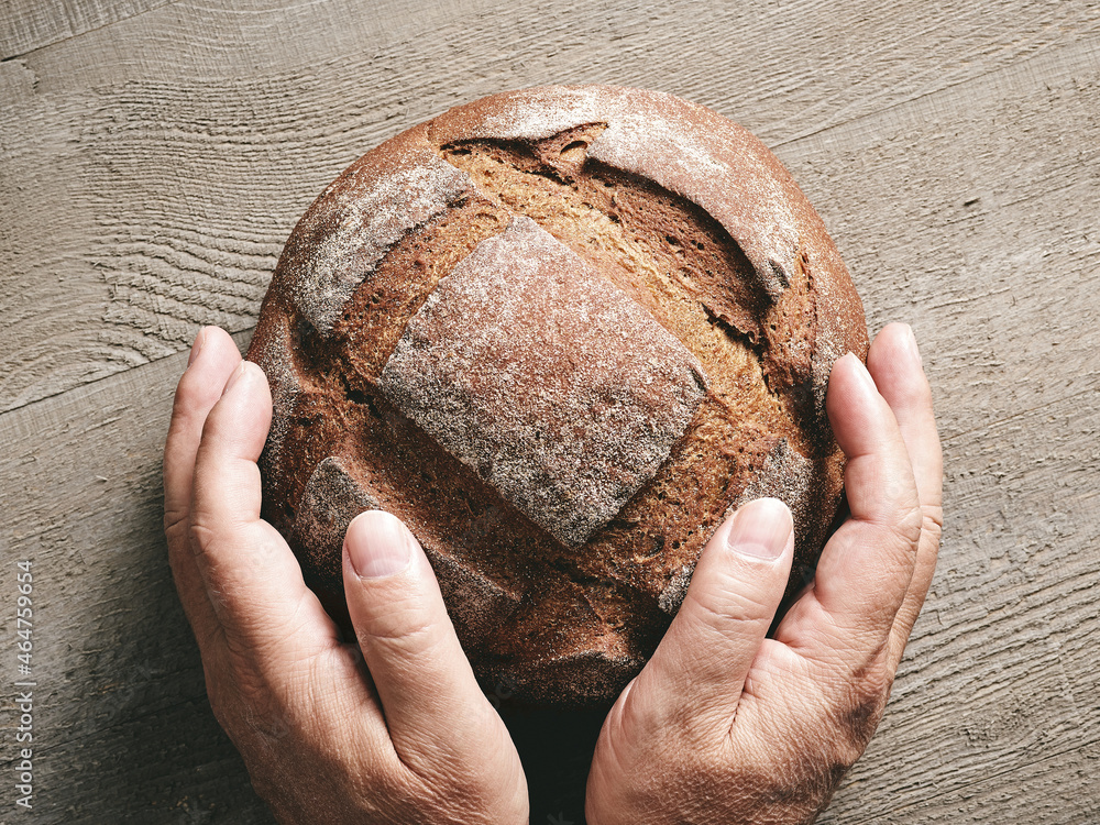 freshly baked artisan bread