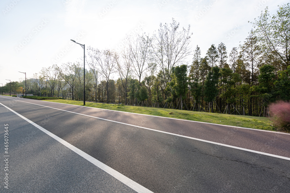 road in city park