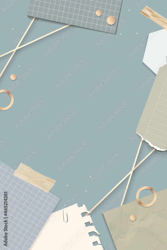 Ripped notes rectangle frame vector