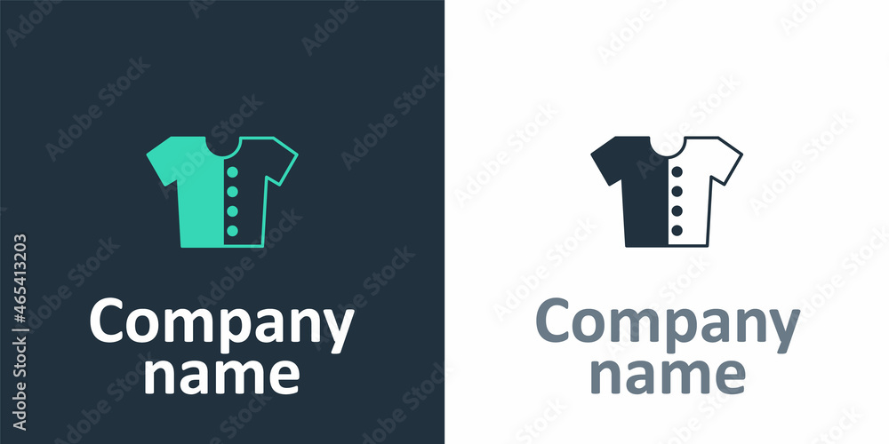 Logotype婴儿t恤图标隔离在白色背景上。婴儿服装标志。童装标志。Logo de