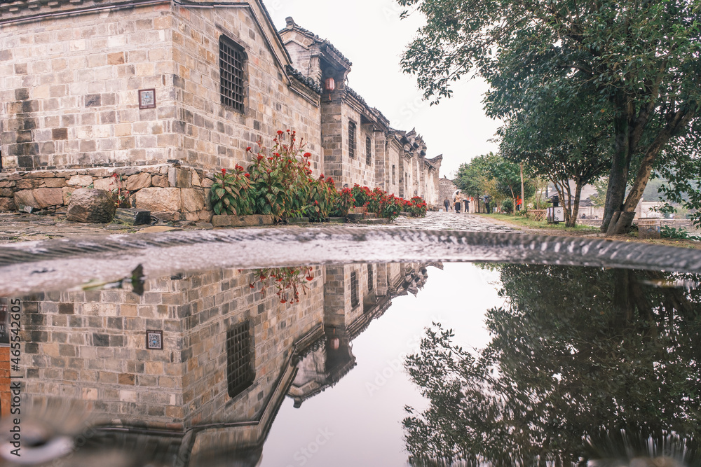 Scenery of Dingli Bay Ancient Town, Xinyang, Henan