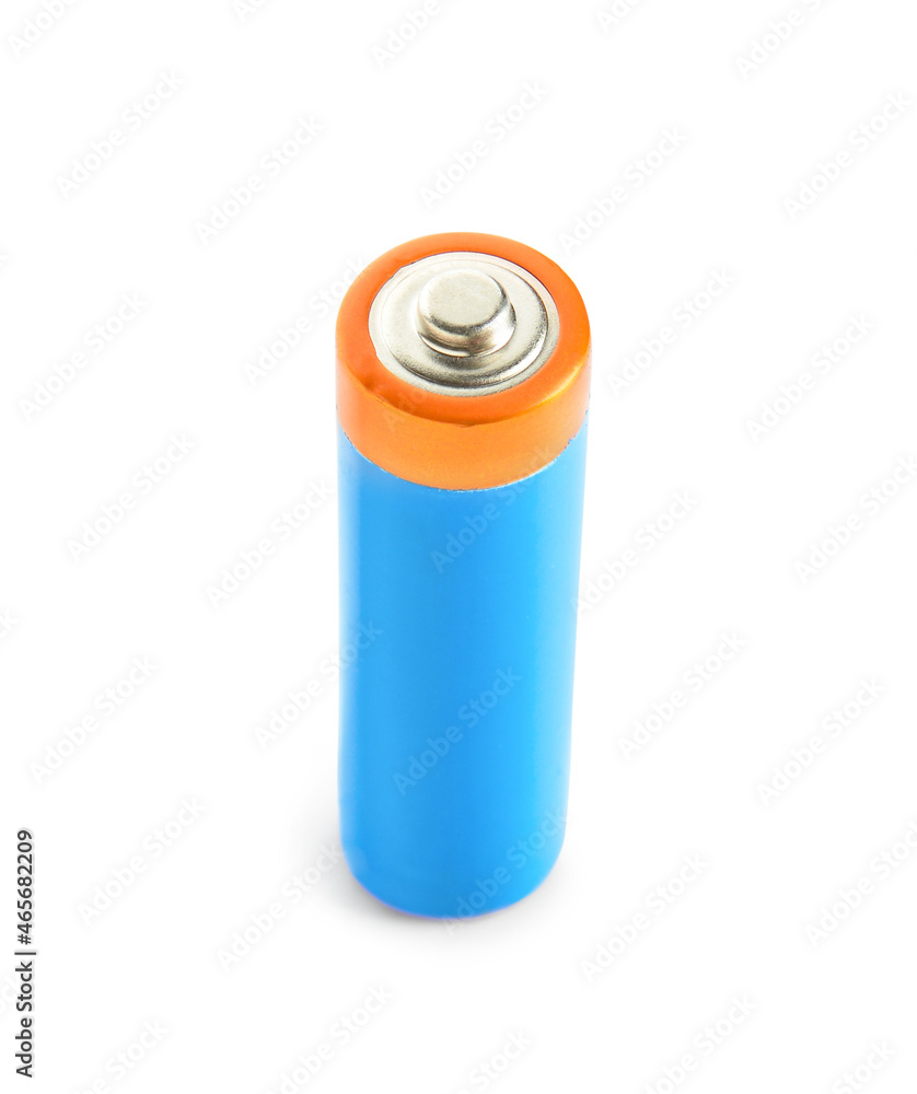 Alkaline battery isolated on white background