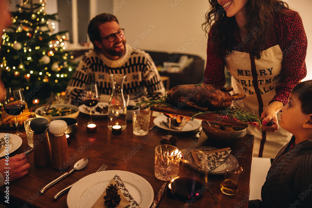 Traditional food for family Christmas dinner