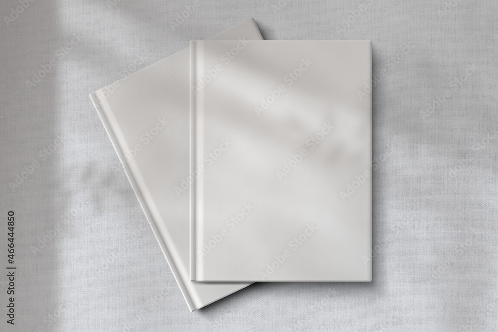 Minimal blank white book cover, design space