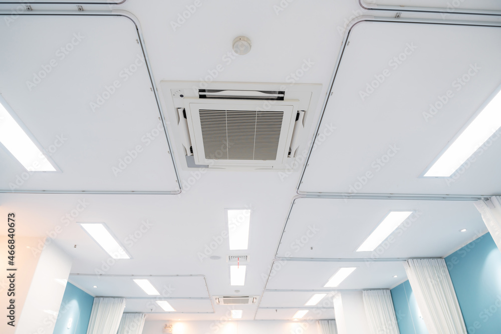 Ceiling air conditioner on the top for office use in the hospital