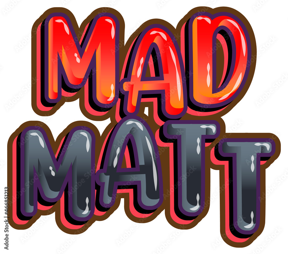 白色背景上的Mad Matt字样标志