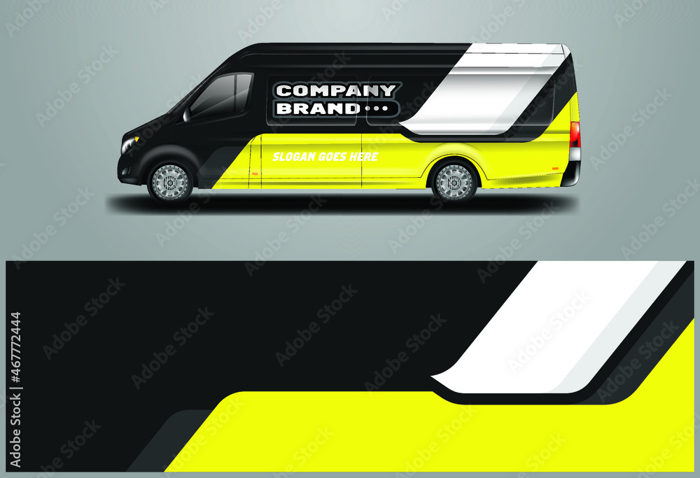 Car Wrap Company Design Vector , Van , Truck , Vehicle .