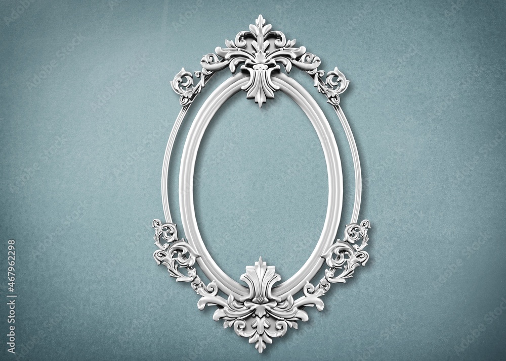 Retro vintage design, decorative frame mirror, antoque, classical