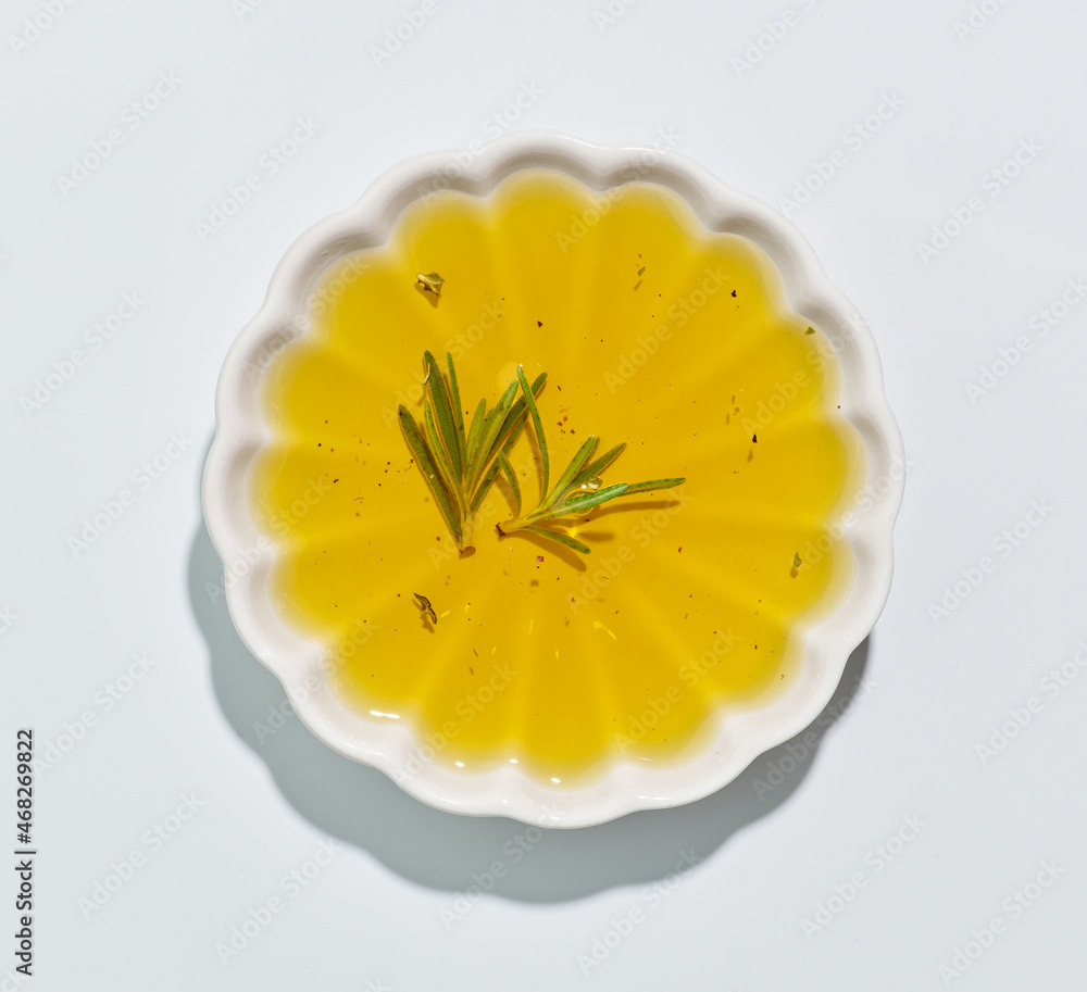 bowl of olive oil