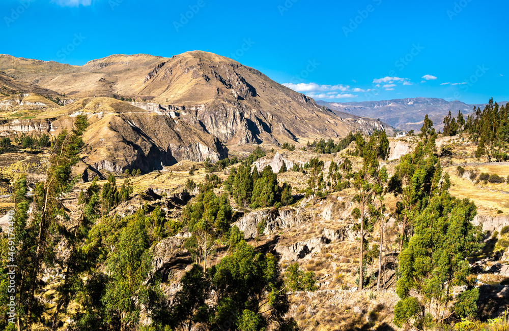 秘鲁科尔卡峡谷风景，世界上最深的峡谷之一