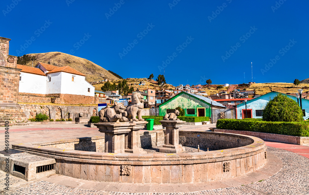 Panorama of Juli town near Lake Titicaca, Peru