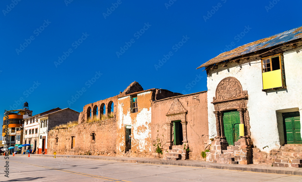 Panorama of Juli town near Lake Titicaca, Peru