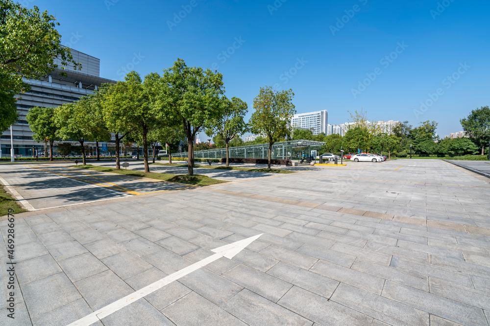 Street view of Suzhou financial district