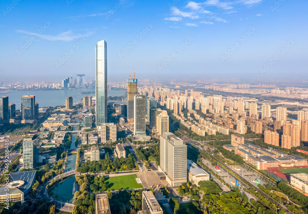 Aerial view of Suzhou city, China