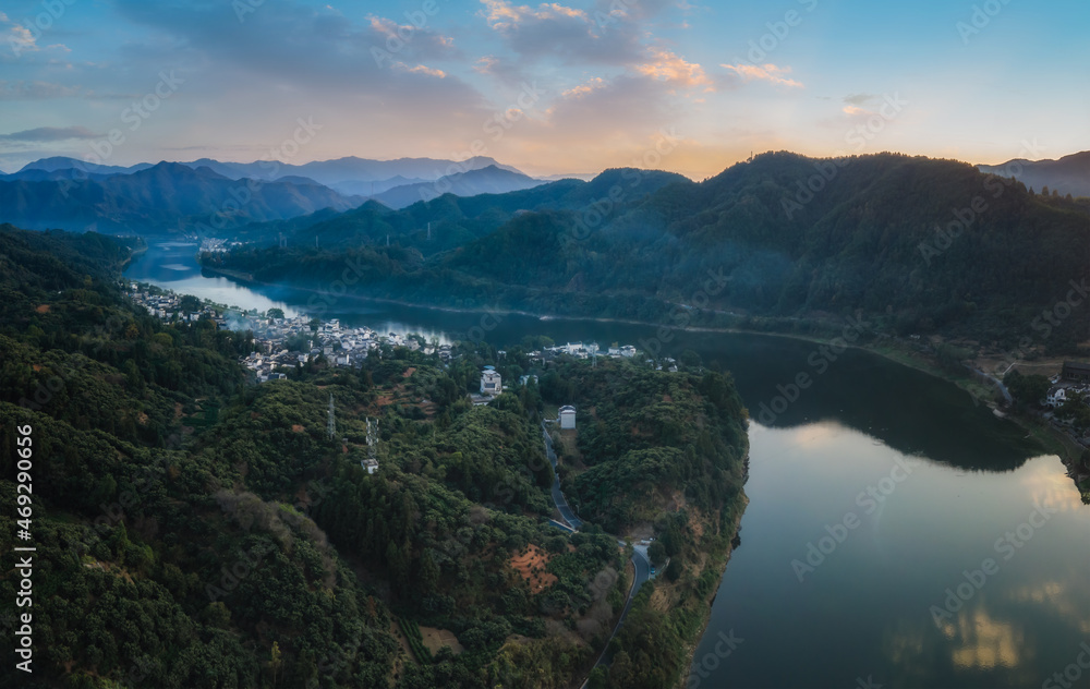 Aerial photography of Huizhou landscape