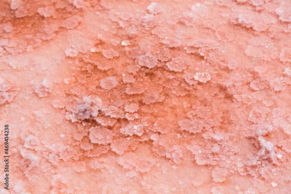 Beautiful pink spa salt for treatment