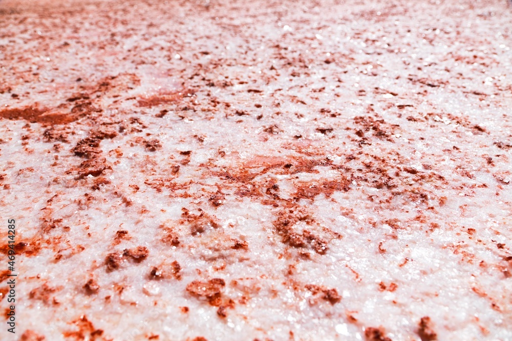 Beautiful pink spa salt for treatment