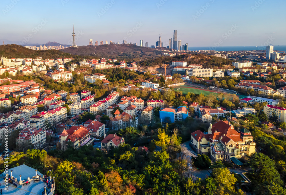 Aerial photography of Qingdao coastline