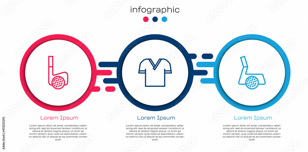 带球、衬衫和。商业信息图模板。矢量
