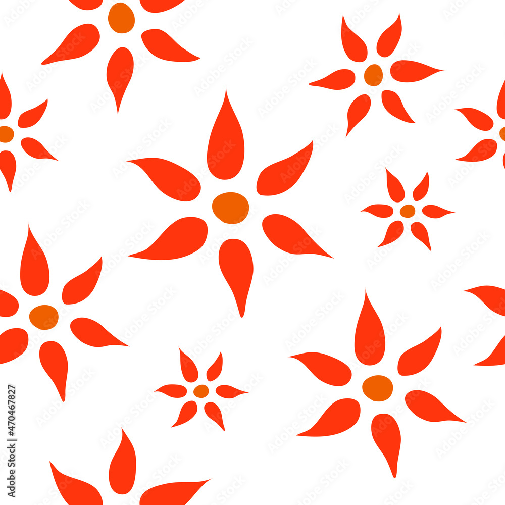 Vintage floral seamless pattern. Seamless texture with bright colors. Seamless floral pattern.