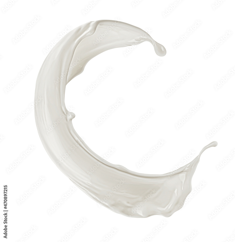 Milk splash isolated on white background