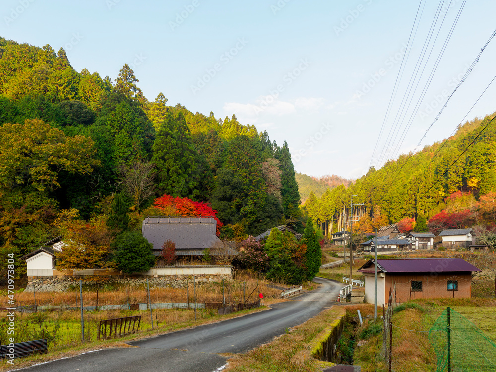 京都の山間部の風景