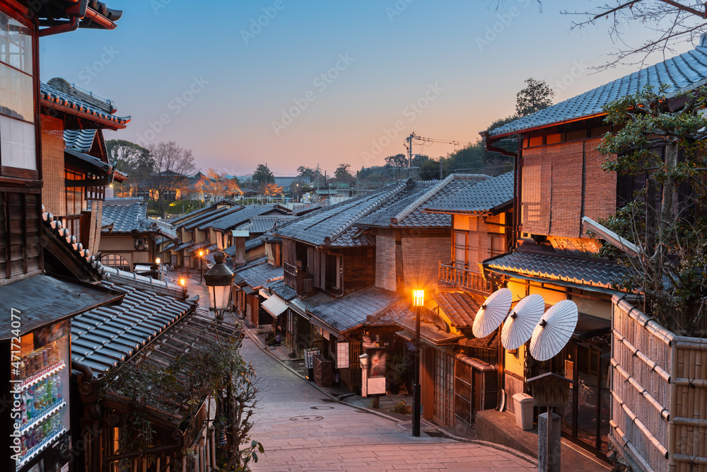 日本京都高山区街道