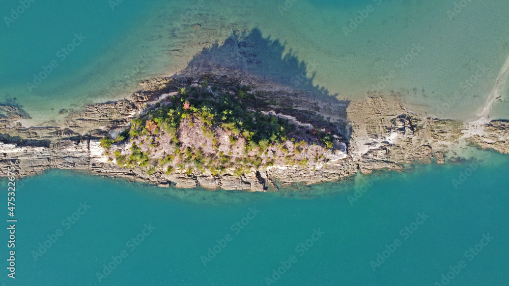 天草の兜島の空撮