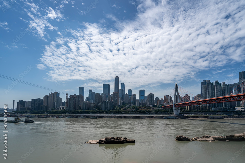 现代大都市天际线，中国重庆，