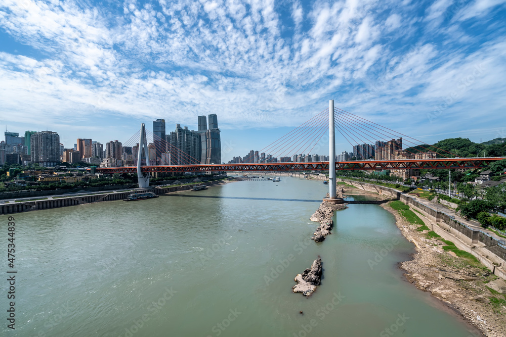 现代大都市天际线，中国重庆，