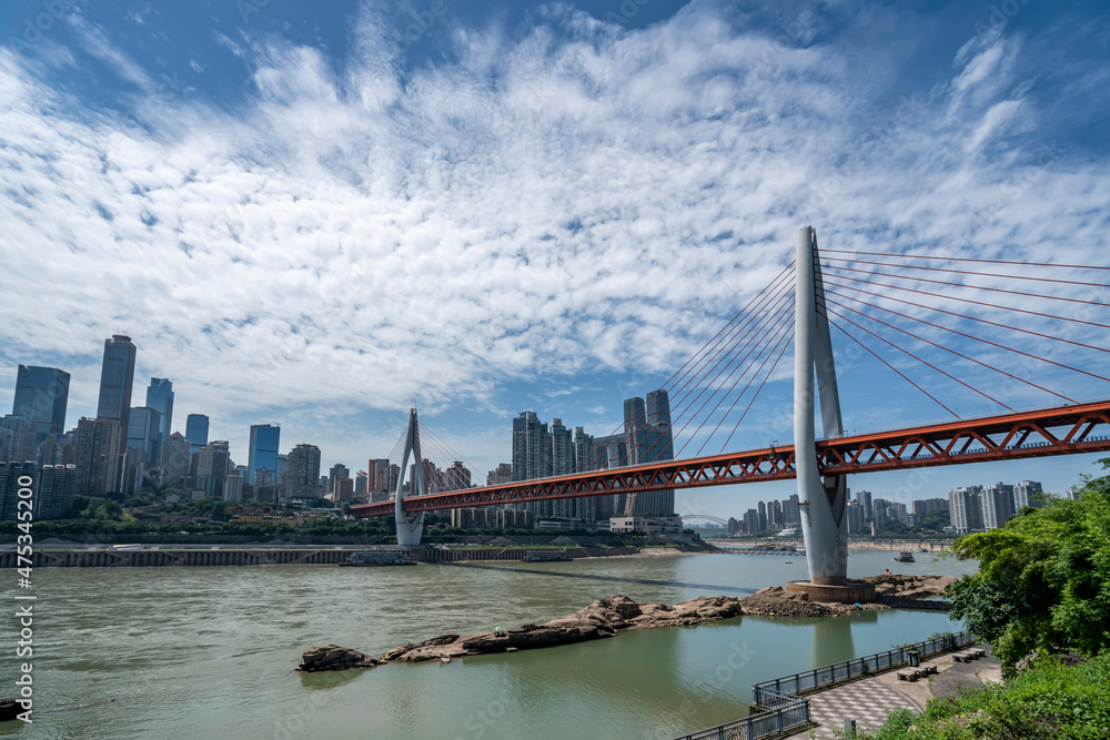 现代大都市天际线，中国重庆，