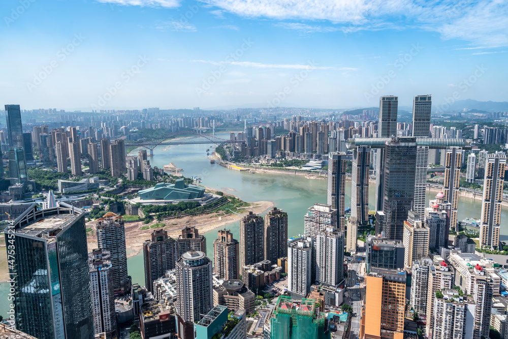 Modern metropolis skyline, Chongqing, China,