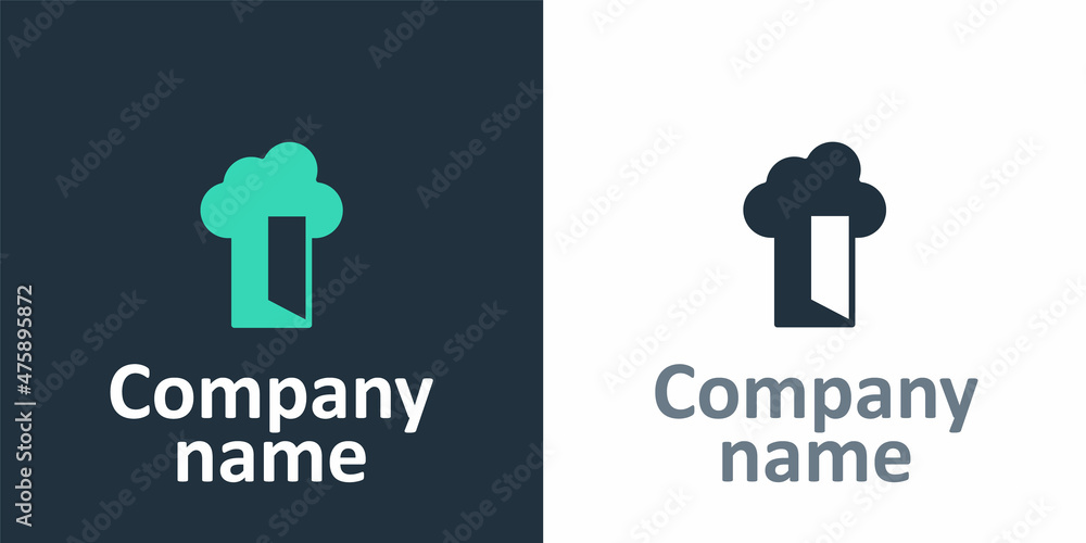 Logotype Cloud database icon isolated on white background. Cloud computing concept. Digital service 