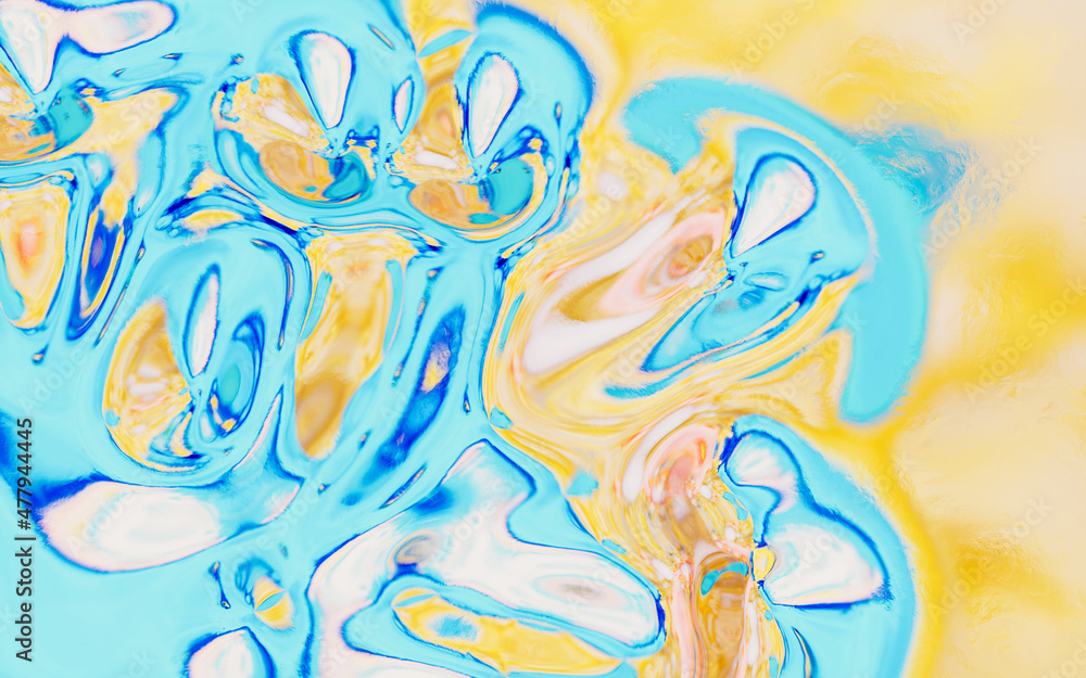 Abstract flowing liquid, 3d rendering.