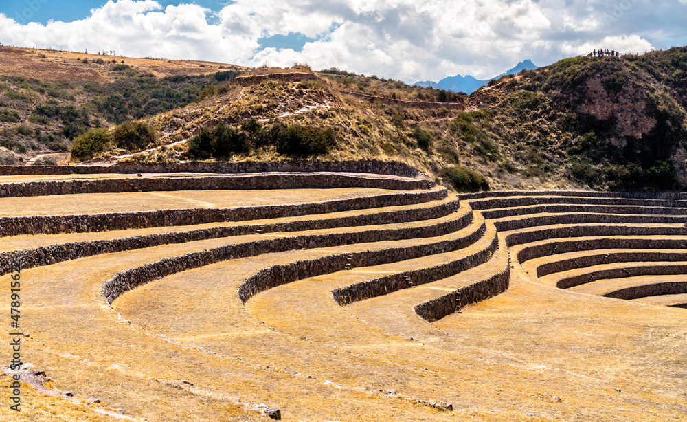 Agricultural terraces at Moray in the Sacred Valley of Peru