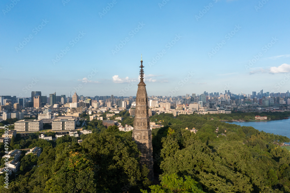 中国杭州的城市天际线