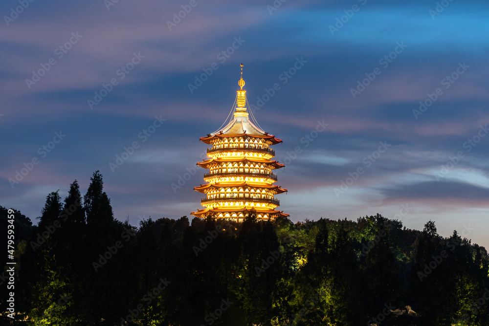 中国杭州雷峰塔